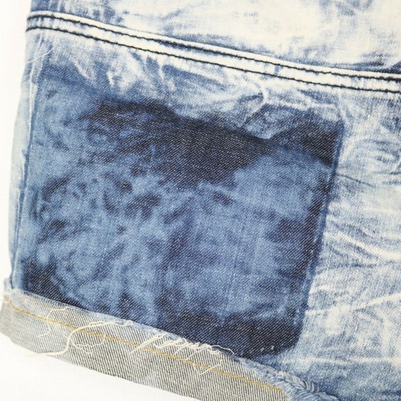 West 36th‎ Booty Cut Off Jean Shorts Stretch Distressed L Large - Picture 7 of 10